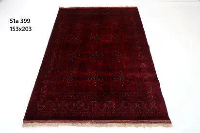 Fine Quality Traditional Deep Red Area Rug 153x203 afghan wool rug carpet