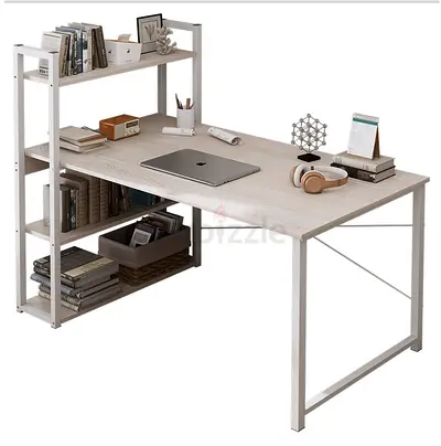 Computer Desk Table with Shelves