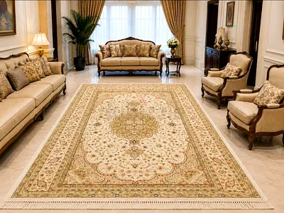 Large Classic Persian Wool Rug — Excellent Condition