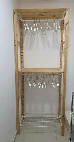 IKEA-IVAR Open Wardrobe with Shelves and Hanging Rails