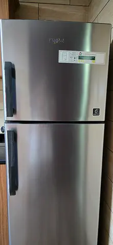 Whirlpool Stainless Steel Double-Door Refrigerator - Good Condition