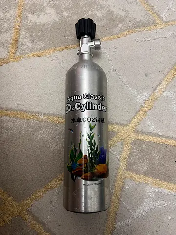 Small Aluminum CO2/Scuba Cylinder with Valve - 1L