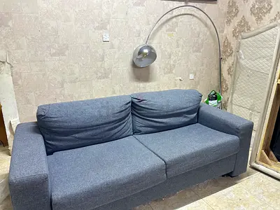 Grey 3-Seater Fabric Sofa bed ikea vimle Good Condition