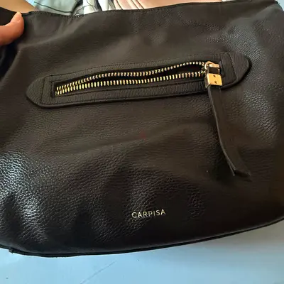 Black Carpisa eco leather shoulder bag - gently used