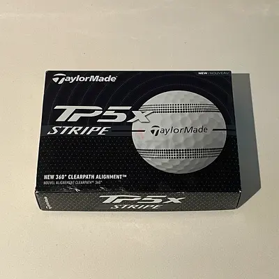 TaylorMade TP5x Stripe Golf Balls - Box of 12 (New)