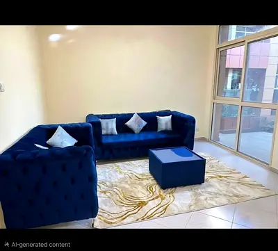 Negotiable - 5 Seater Sofa Set with Ottoman/square table, removable  washable seat cover, 5 cushion