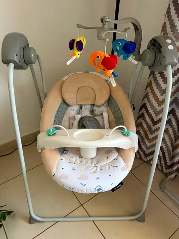 Juniors Lucas Baby Swing - Gentle Electronic Swing with Mobile