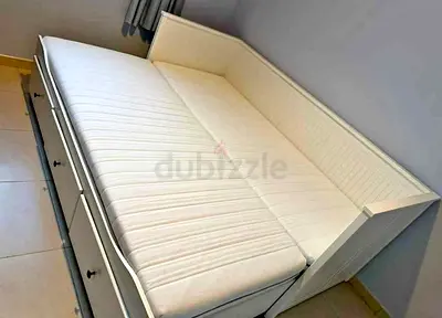 IKEA Hamnes day bed with 2 mattress and 3store drawers underneath