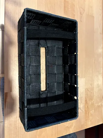 Dark Gray Woven Tissue Box - Good Condition