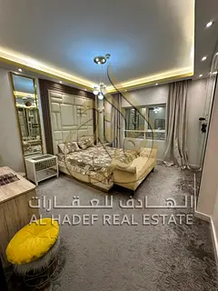 Furnished 2BR apartment in Al Majaz 2, super deluxe finish with balcony and spacious layout, free pa