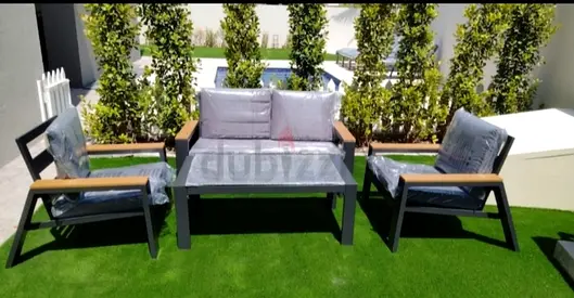 Outdoor 3-piece Patio Sofa Set with Coffee Table — Good Condition