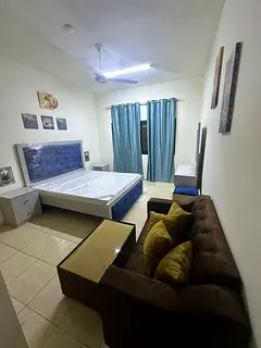 Fully furnished room is available in Sharjah Al nad qasmia for couple family and bachelor
