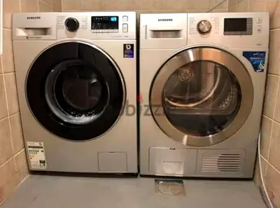 . Samsung Model Separate Washer Dryer 8 + 8 kg Silver Colour