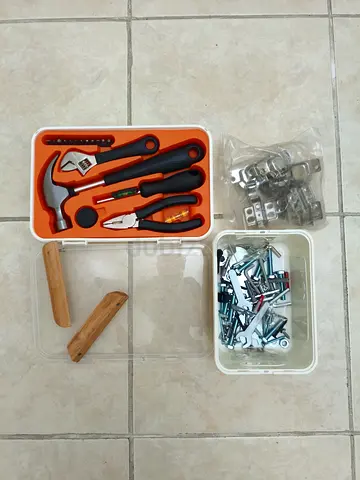IKEA Small household tool kit with screws, hinges and handles