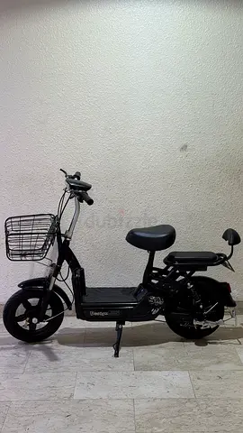 Electric Scooter with Seat  Basket – Battery Dead, Charger Included