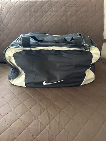Nike black and white sports duffel bag - good condition