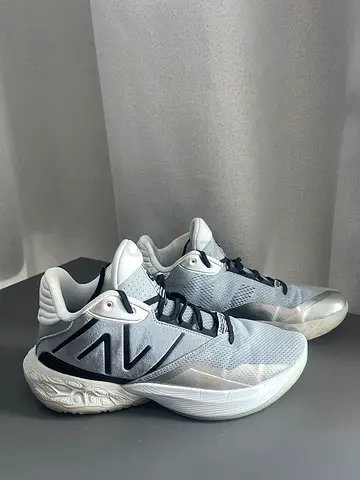 New Balance mens basketbal shoes, light blue and grey, size 12