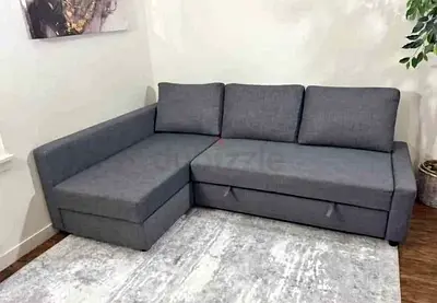 Ikea L shape sofa store cum bed and you can fix the storage