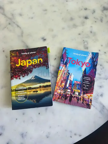 Lonely Planet Japan + Tokyo guidebooks (pair) — travel guides in good condition