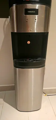 Tornado freestanding water cooler dispenser - stainless steel, used