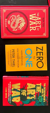 Set of 3 Strategy  Self-Improvement Books — The Art of War (two editions) + Zero to One