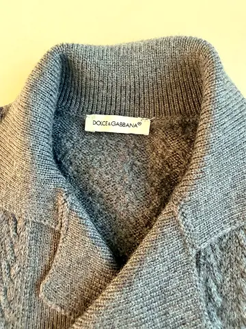 Dolce  Gabbana Mens Grey Wool Cardigan - Good Condition