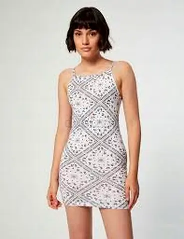 Dont Call Me Jennyfer White Bandana Paisley Print Cami Dress (Size S)