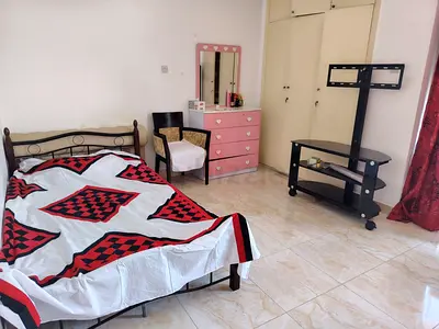 M/Bed Full furnished spacious (attached Bath, Balcony) in C.A/C Flat available at Hamdan Abu Dhabi