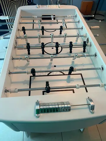 White Foosball Table — Good Condition, Ready to Play was 3,500aed