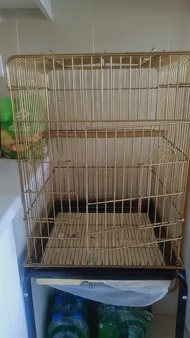 Bird cage golden color bigger for sale