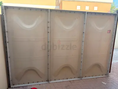 Used Large Modular Water Storage Tank Panel (Fiberglass/Plastic) - 3-Section. 2x3x2m