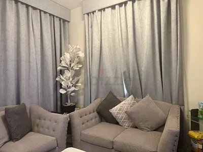Dont miss out !!! Grey Fabric Sofa Set with Cushions - Good Conditiononly for 500 DHS