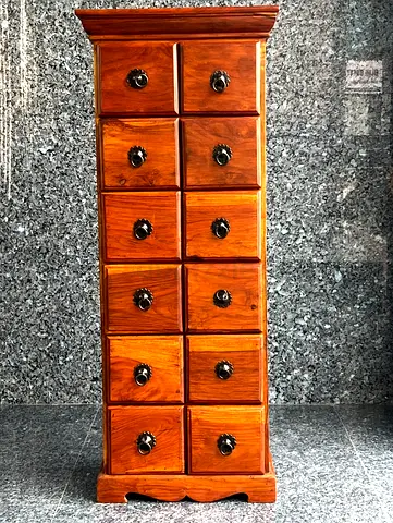 Solid Wood tall chest of 12 drawers