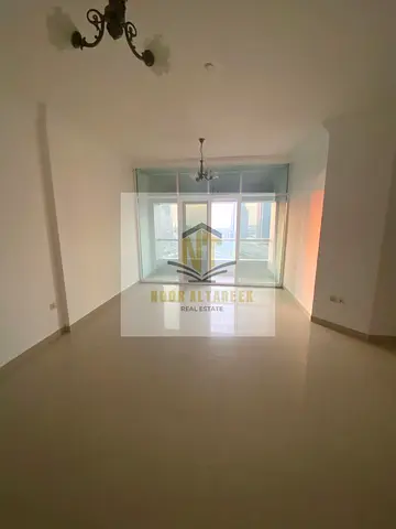 No commission. Al Taawun apartment, 3 rooms, 1 master bedroom, balcony off the living room, kitchen, 3 bathrooms, gym and swimming pool.