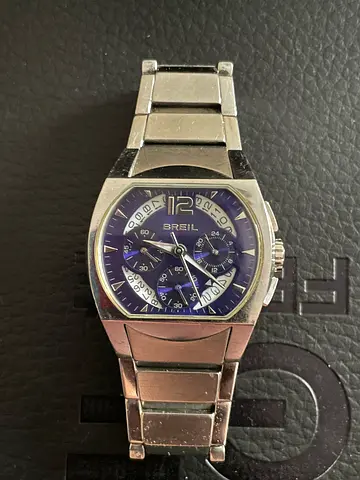 Breil stainless steel chronograph watch, blue dial
