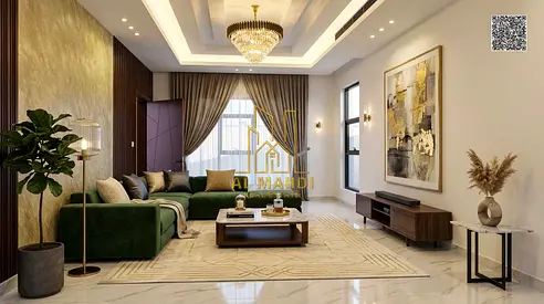 Luxury 5-Bedroom Villa with Roof & Central AC for Sale in Al Helio 2 Ajman – Registration Fees Included – 10% Down Payment – Freehold