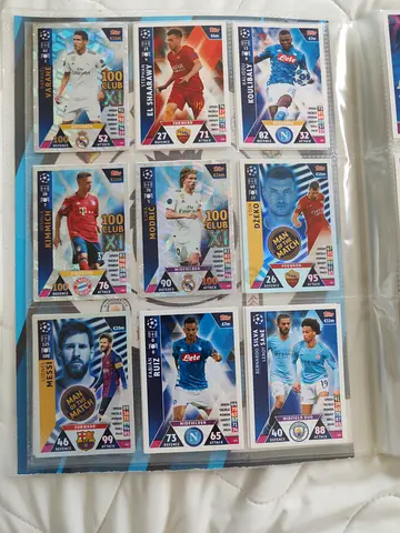 Football Trading Card Collection (Authenticated Adrenalyn XL Style) - Album Pages with Players