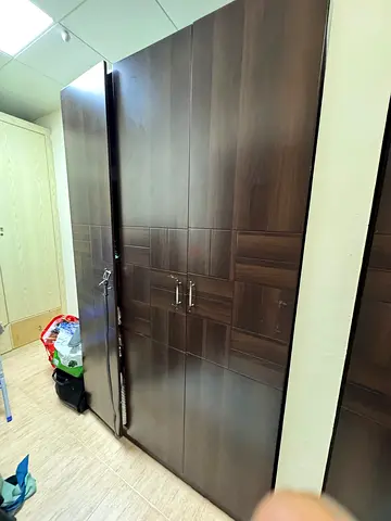 Large Dark Wood Wardrobe / Armoire - 3 Doors, Good Condition