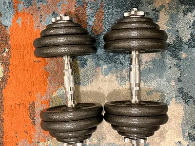 PROIRON Cast Iron Adjustable Dumbbell Set - 30KG (Total Weight)