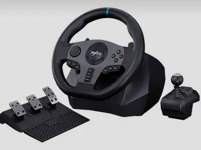 PXN V10 Gaming Steering Wheel with Pedals and Shifter