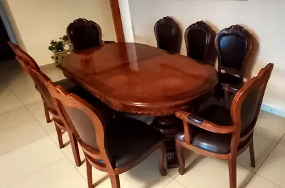 Wooden Dining Table with 8 Chairs