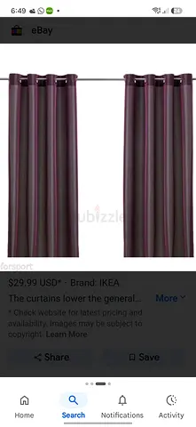 IEA Blackout Curtains – 4 Panels (2 Pairs) – Excellent Condition