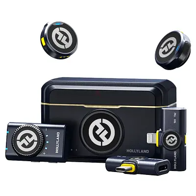Hollyland Wireless Camera Audio System with Dual Lavalier Transmitters