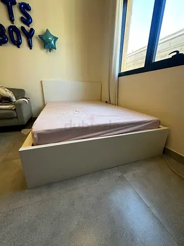 IKEA MALM Bed Frame + VESTMARKA Sprung Mattress (140x200 cm) – Excellent Condition | Negotiable