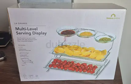 La Granee Multi-Level Glass Serving Display - New in Box