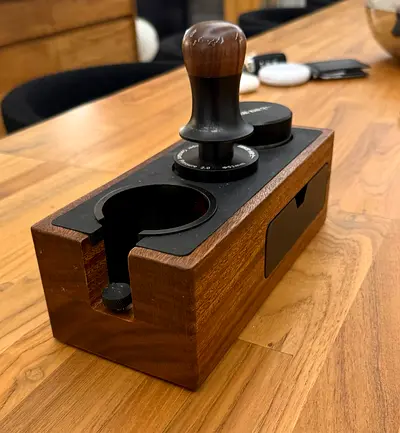 MHW-3BOMBER - Wooden Espresso Tamper Station with Tamp