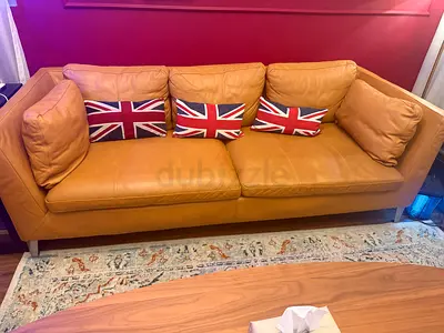 Leather 3 seater sofa