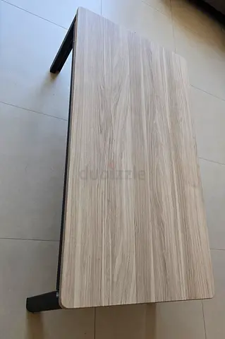 Simple wooden- metal coffee table - light oak finish