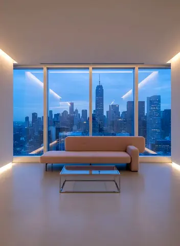 Modern Blush Structured Sofa