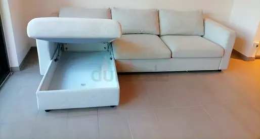 Like new condition IKEA vimle beige color sofabed with storage